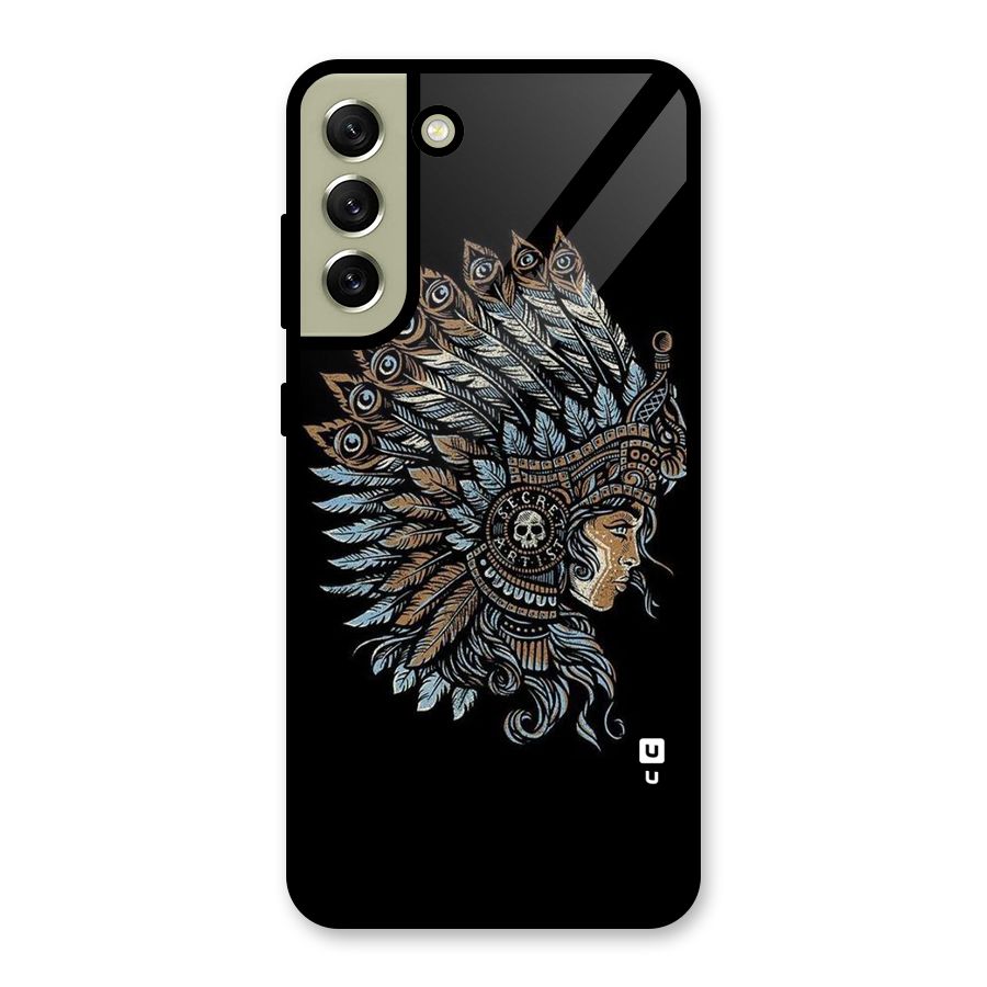 Tribal Design Metal Back Case for Galaxy S21 FE 5G (2023)