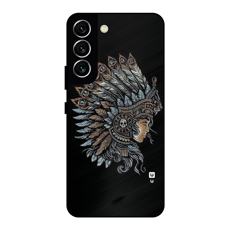 Tribal Design Metal Back Case for Galaxy S22 5G