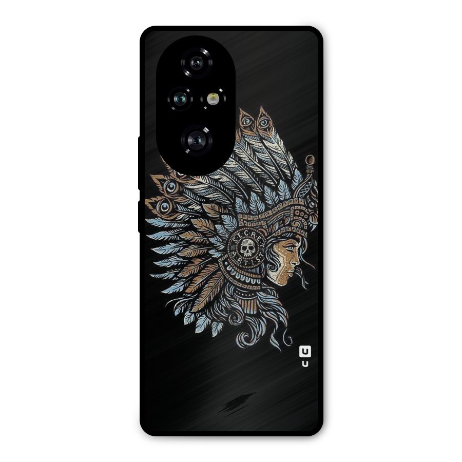 Tribal Design Metal Back Case for Honor 200 Pro