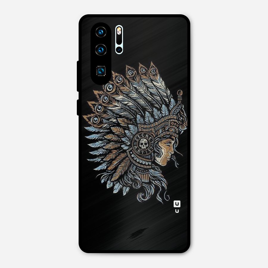 Tribal Design Metal Back Case for Huawei P30 Pro