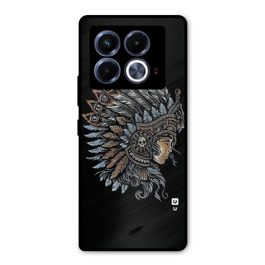 Tribal Design Metal Back Case for Infinix Note 40 5G