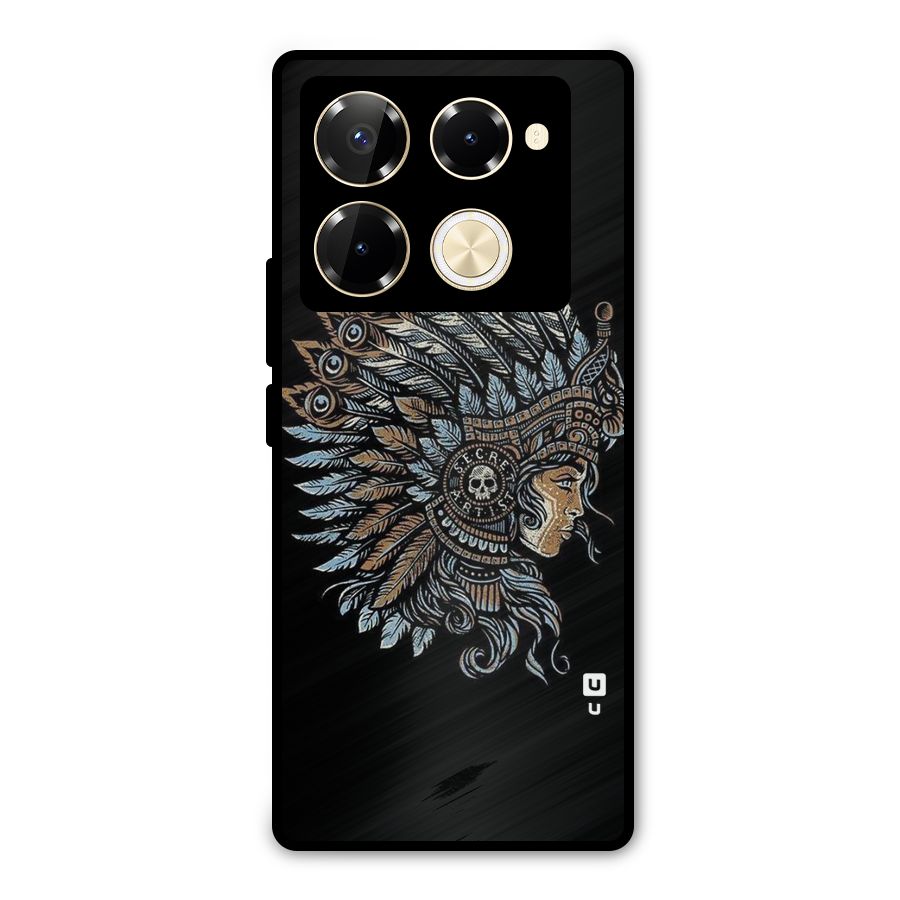 Tribal Design Metal Back Case for Infinix Note 40 Pro