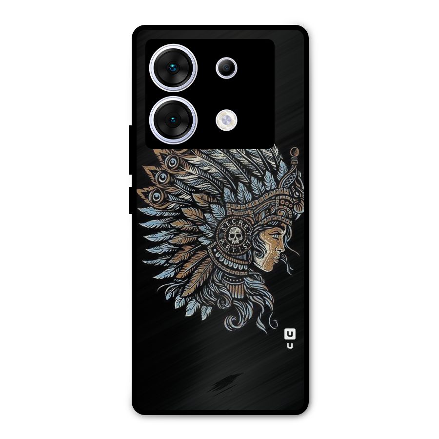 Tribal Design Metal Back Case for Infinix Zero 30 5G