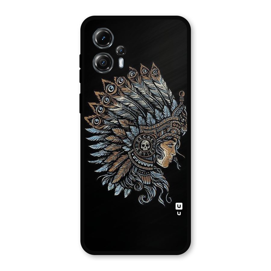 Tribal Design Metal Back Case for Moto G13