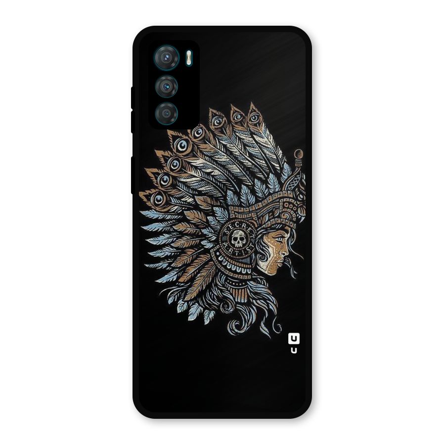 Tribal Design Metal Back Case for Moto G42