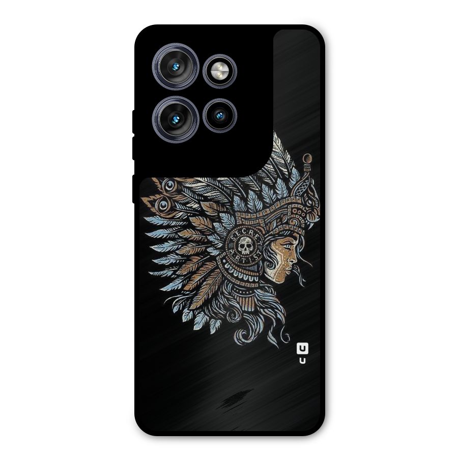 Tribal Design Metal Back Case for Motorola Edge 50 Neo