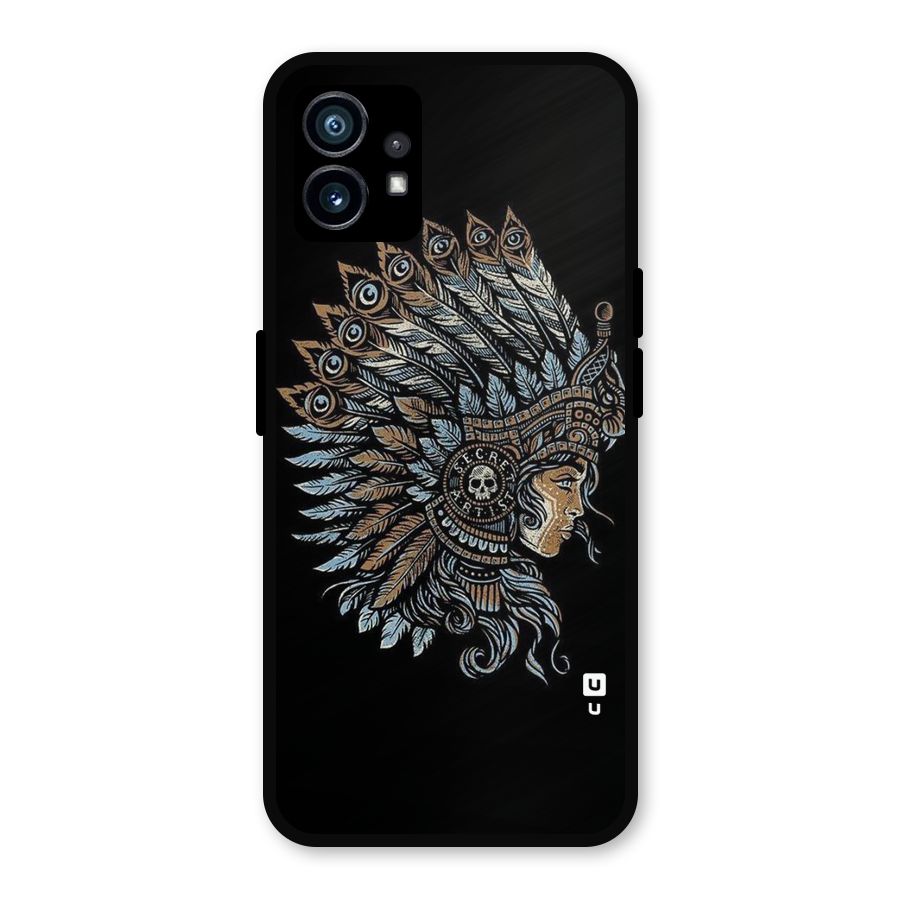 Tribal Design Metal Back Case for Nothing Phone 1