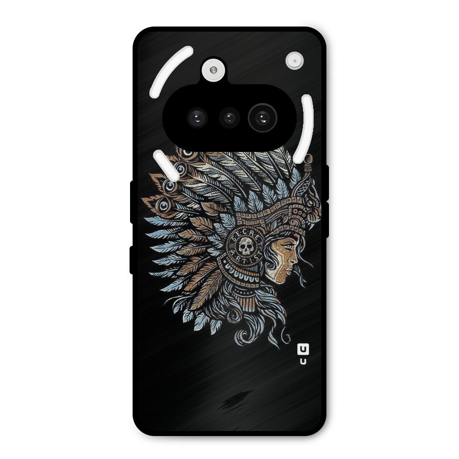 Tribal Design Metal Back Case for Nothing Phone 3a