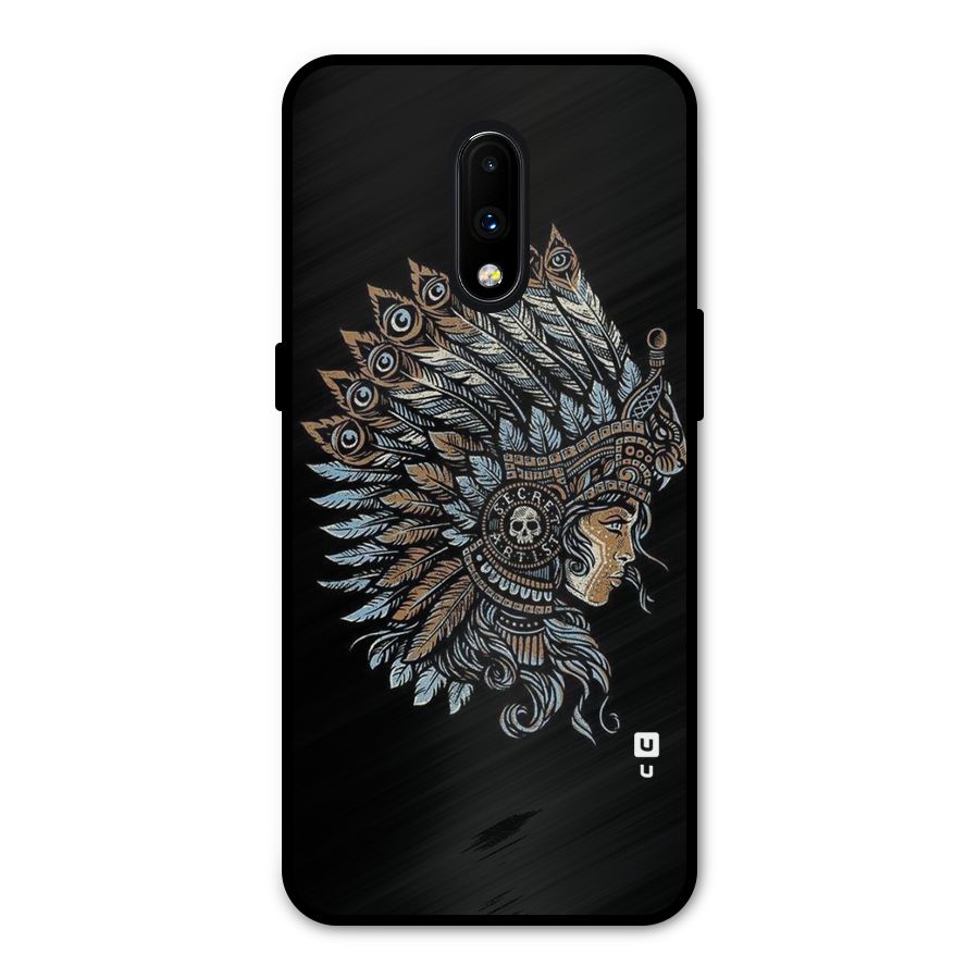 Tribal Design Metal Back Case for OnePlus 7