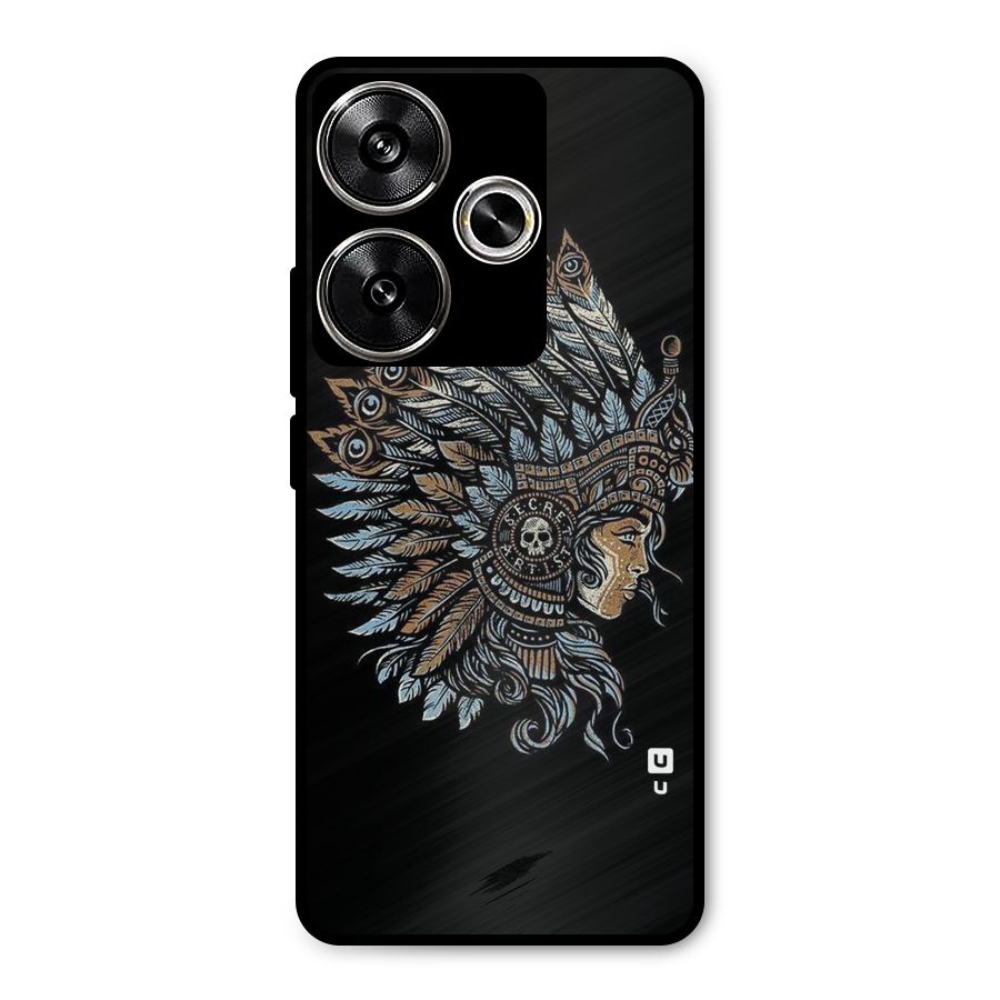Tribal Design Metal Back Case for Poco F6