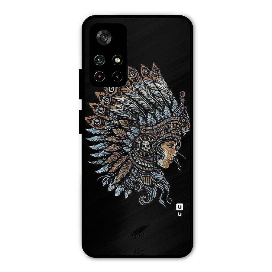 Tribal Design Metal Back Case for Poco M4 Pro 5G