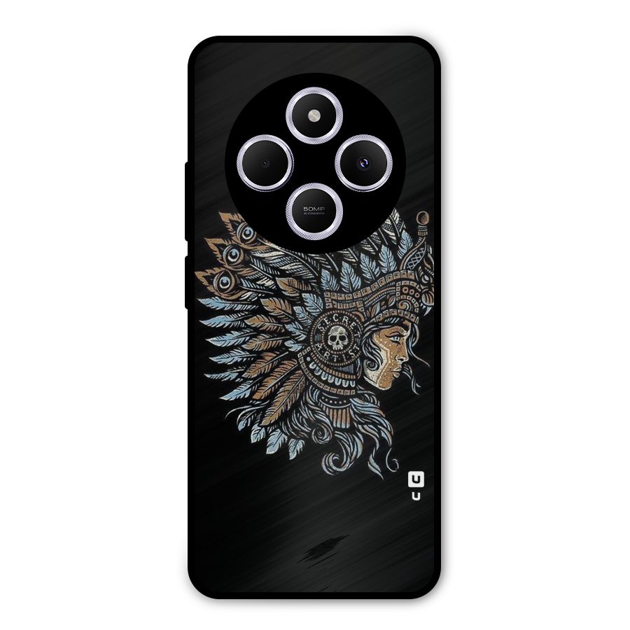 Tribal Design Metal Back Case for Poco M7