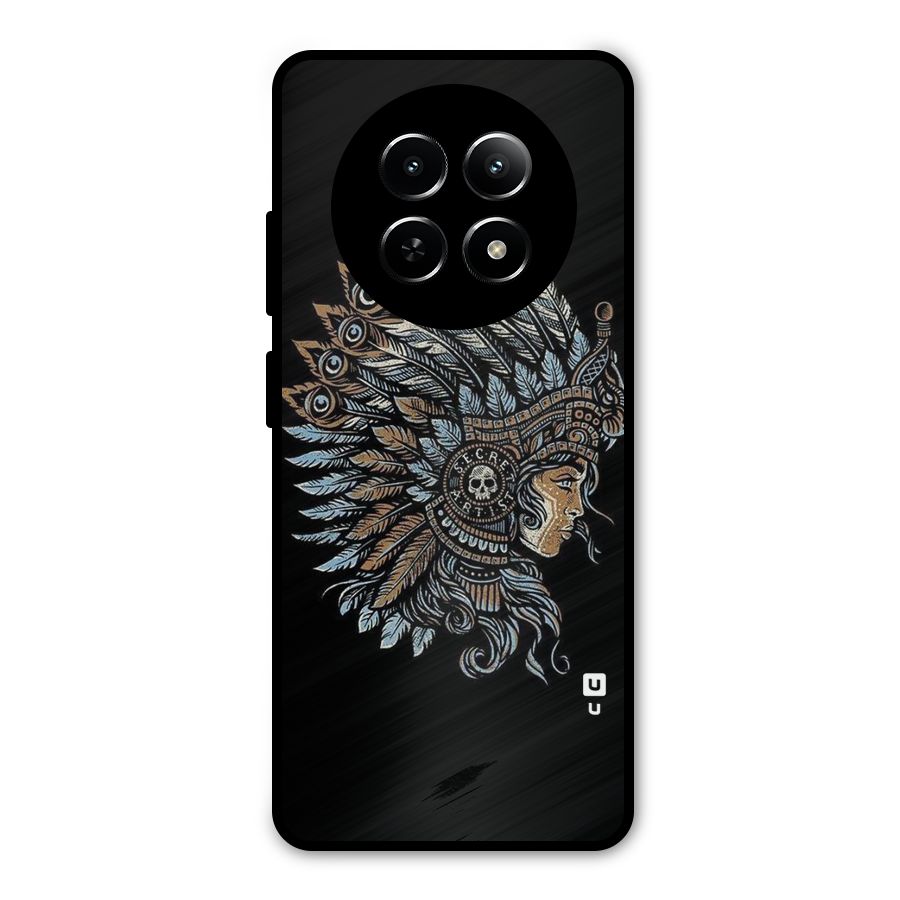 Tribal Design Metal Back Case for Realme 12 5G