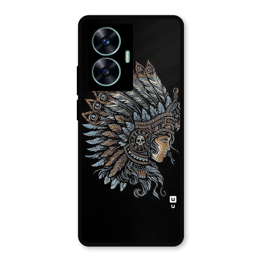 Tribal Design Metal Back Case for Realme C55