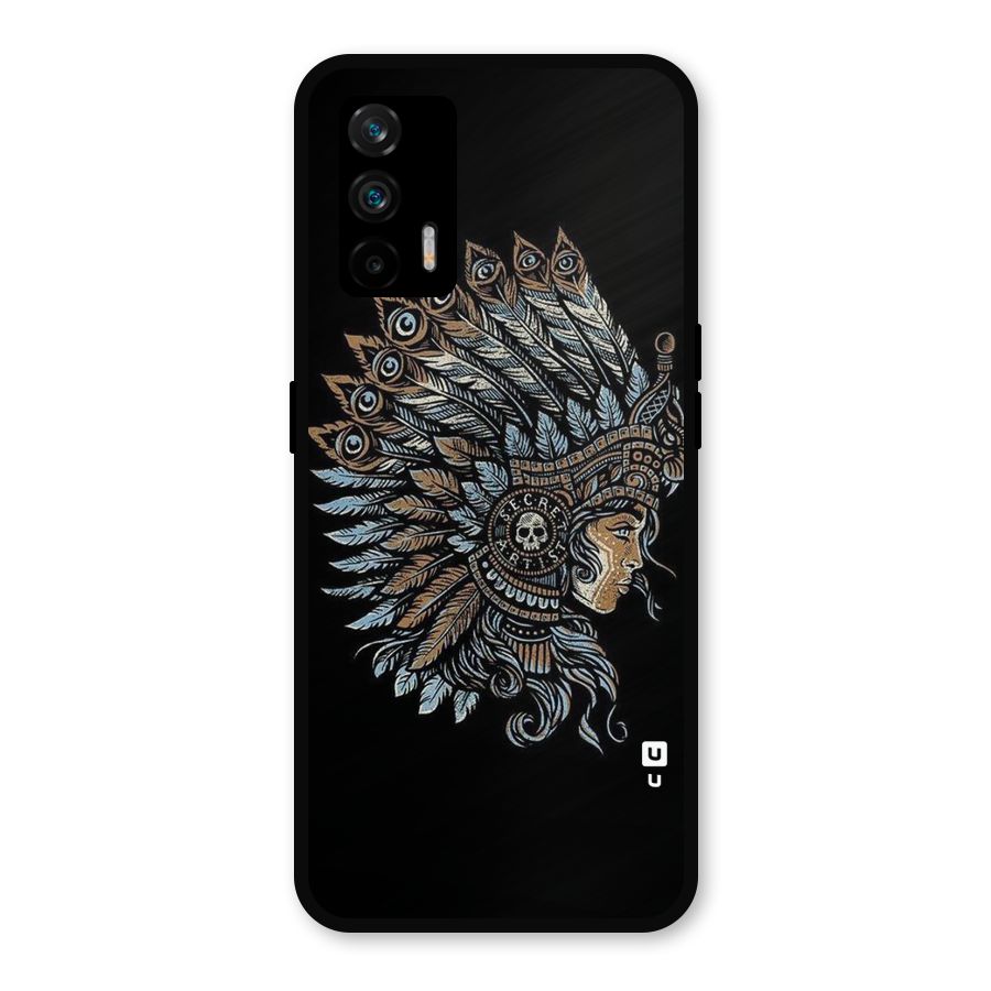 Tribal Design Metal Back Case for Realme GT 5G