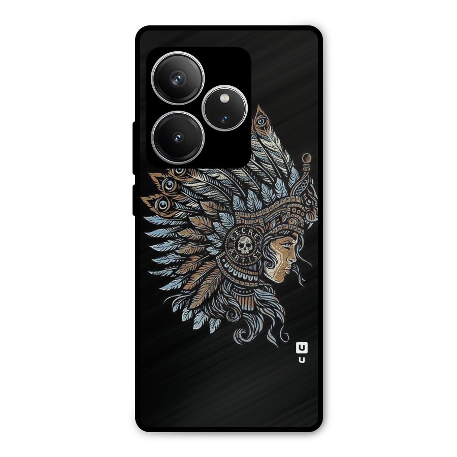 Tribal Design Metal Back Case for Realme GT 6