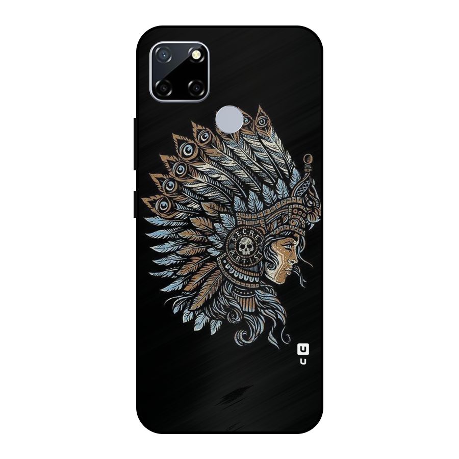 Tribal Design Metal Back Case for Realme Narzo 20