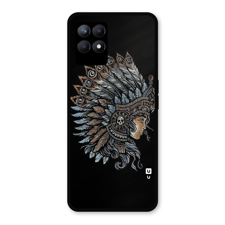 Tribal Design Metal Back Case for Realme Narzo 50