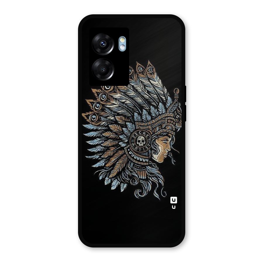 Tribal Design Metal Back Case for Realme Narzo 50 5G