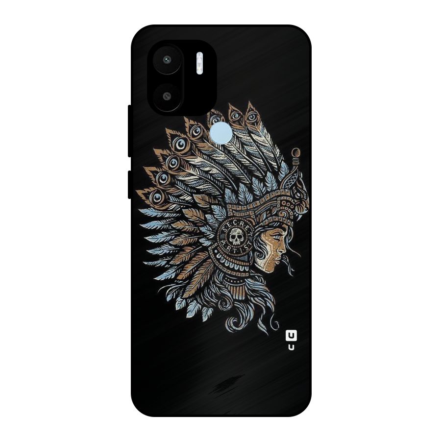 Tribal Design Metal Back Case for Redmi A2+