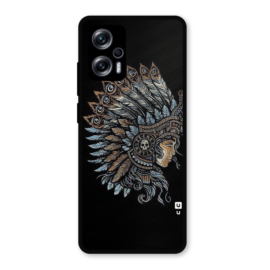 Tribal Design Metal Back Case for Redmi K50i