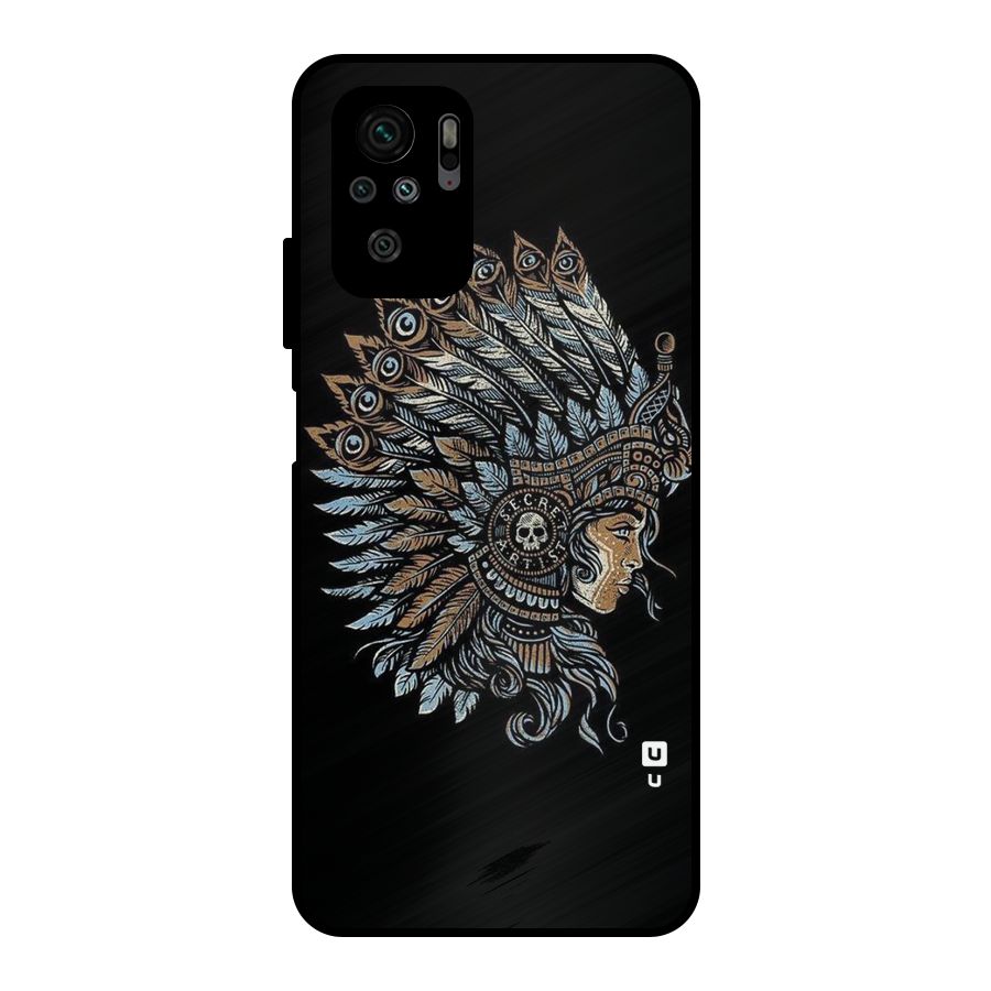 Tribal Design Metal Back Case for Redmi Note 10S