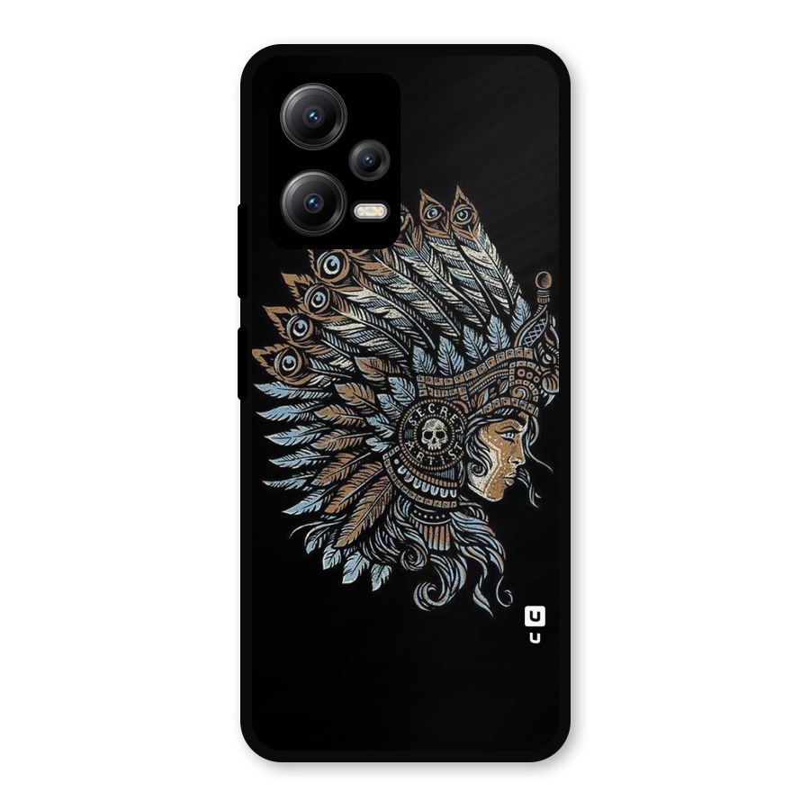 Tribal Design Metal Back Case for Redmi Note 12 5G