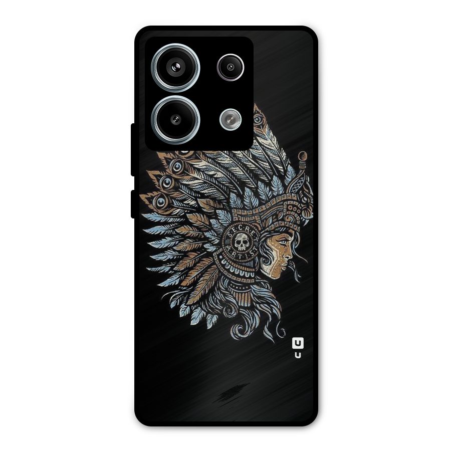 Tribal Design Metal Back Case for Redmi Note 13 Pro 5G