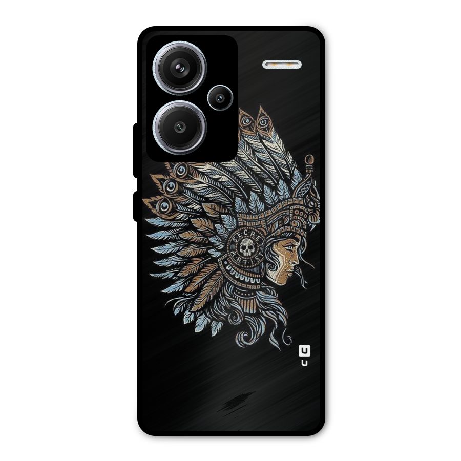 Tribal Design Metal Back Case for Redmi Note 13 Pro Plus