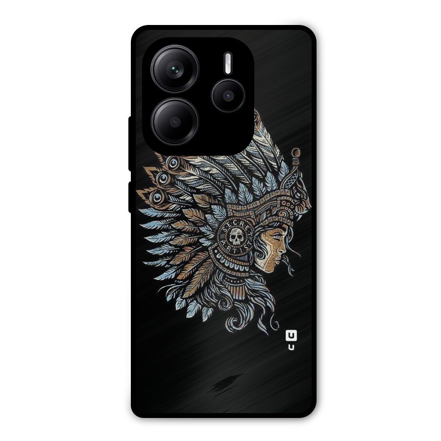 Tribal Design Metal Back Case for Redmi Note 14 5G
