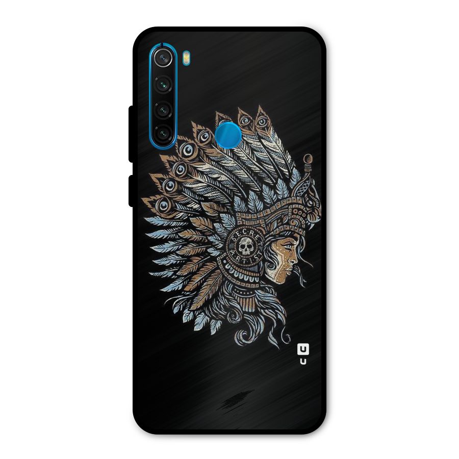 Tribal Design Metal Back Case for Redmi Note 8