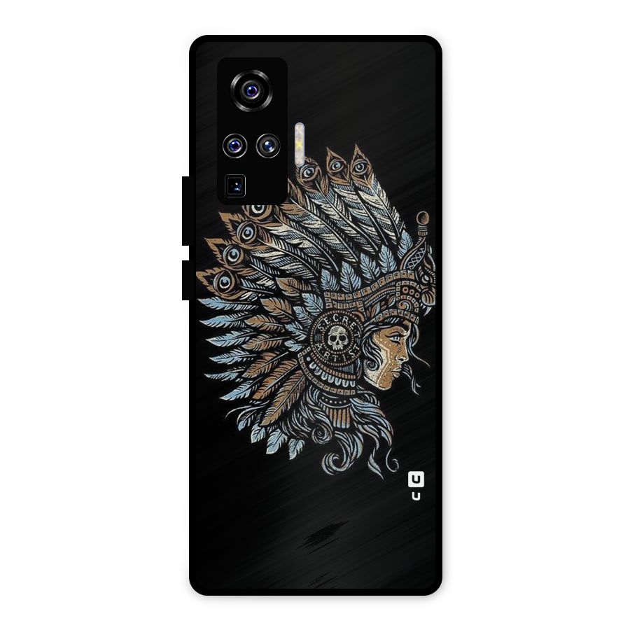 Tribal Design Metal Back Case for Vivo X50 Pro