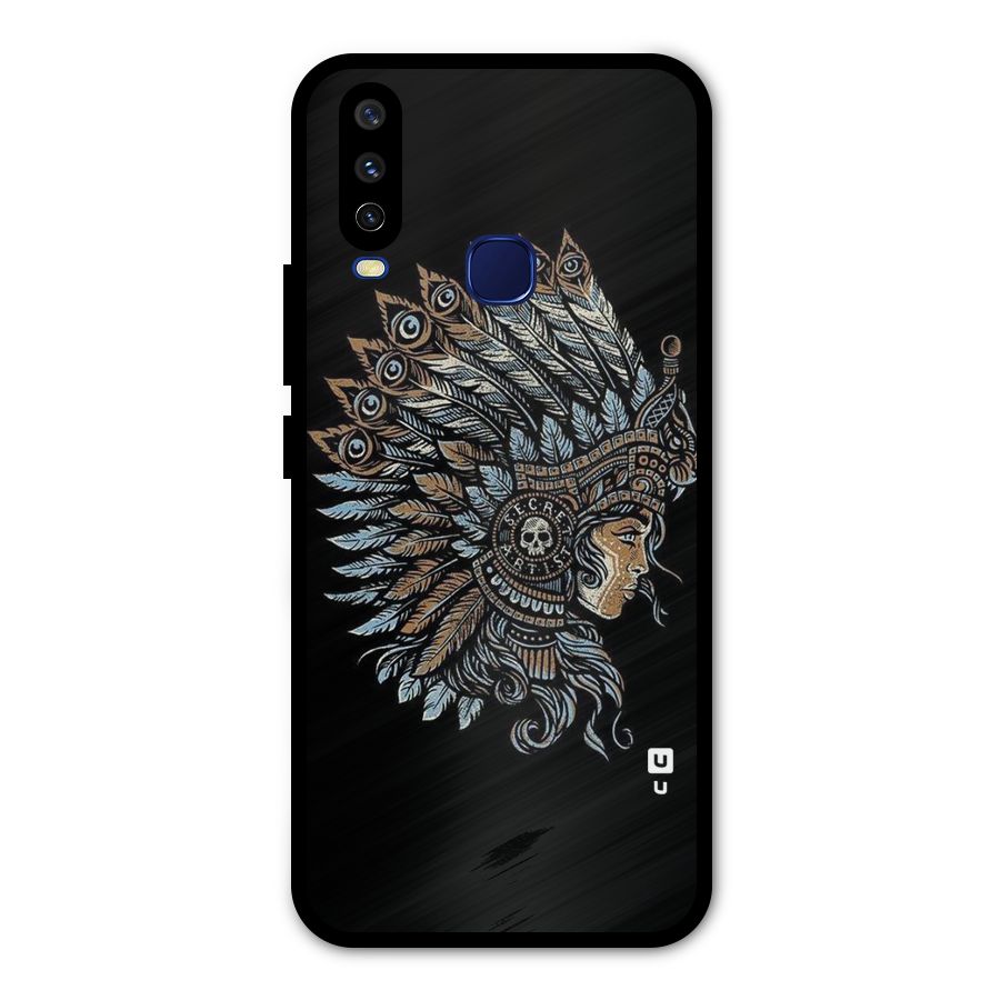 Tribal Design Metal Back Case for Vivo Y15