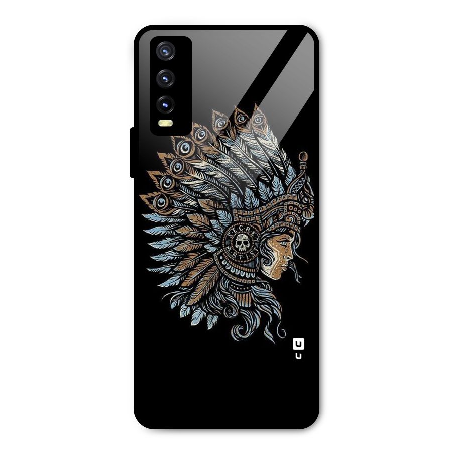 Tribal Design Metal Back Case for Vivo Y20g