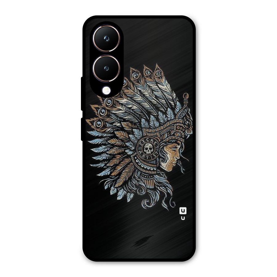 Tribal Design Metal Back Case for Vivo Y28