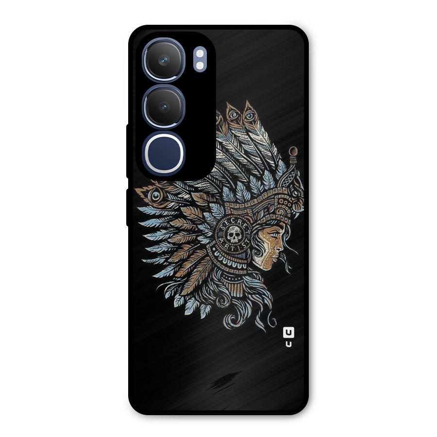 Tribal Design Metal Back Case for Vivo Y29