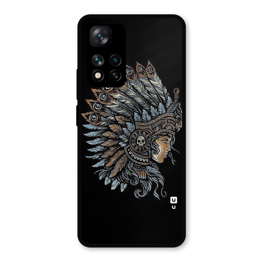 Tribal Design Metal Back Case for Xiaomi 11i Hypercharge 5G