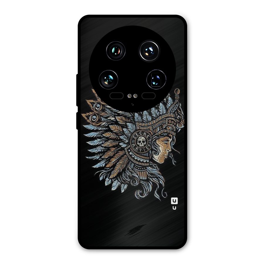 Tribal Design Metal Back Case for Xiaomi 14 Ultra