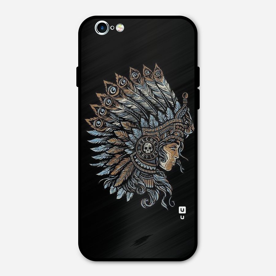 Tribal Design Metal Back Case for iPhone 6 6s