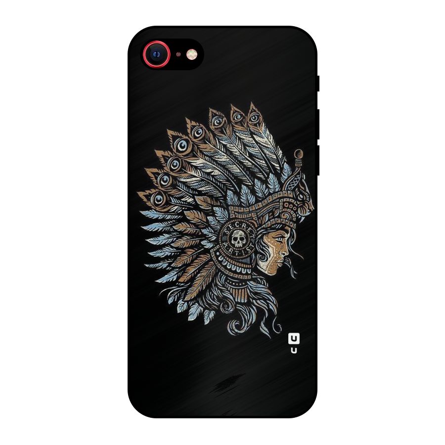 Tribal Design Metal Back Case for iPhone SE 2020