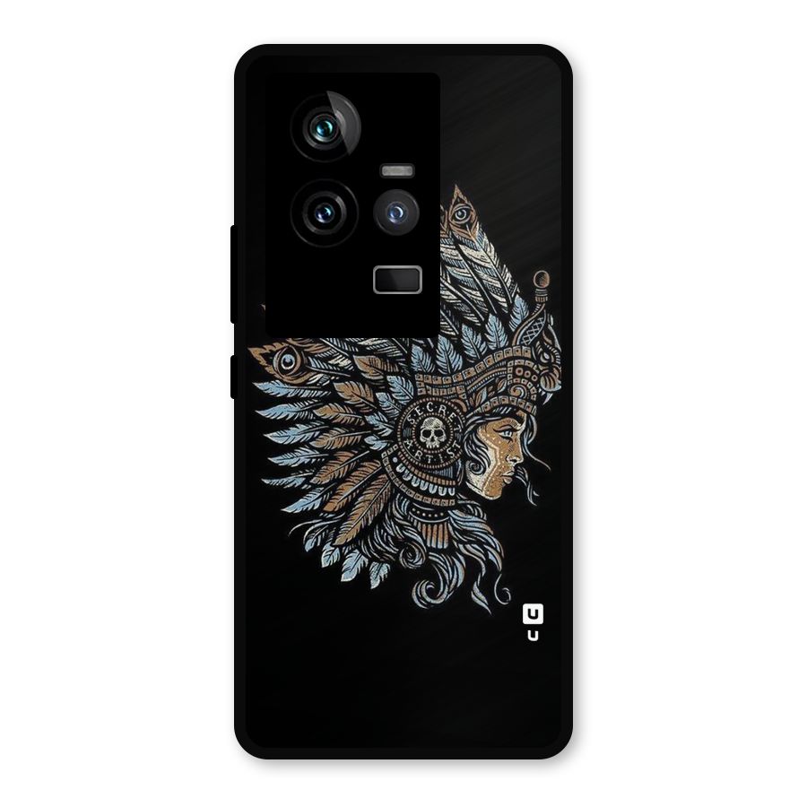 Tribal Design Metal Back Case for iQOO 11 5G