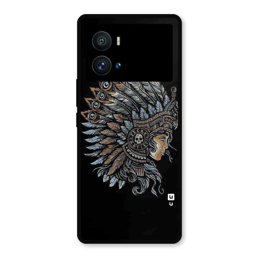 Tribal Design Metal Back Case for iQOO 9 Pro