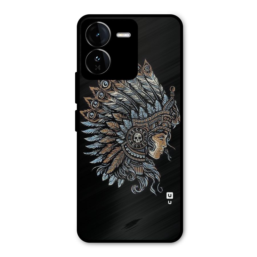 Tribal Design Metal Back Case for iQOO Z9
