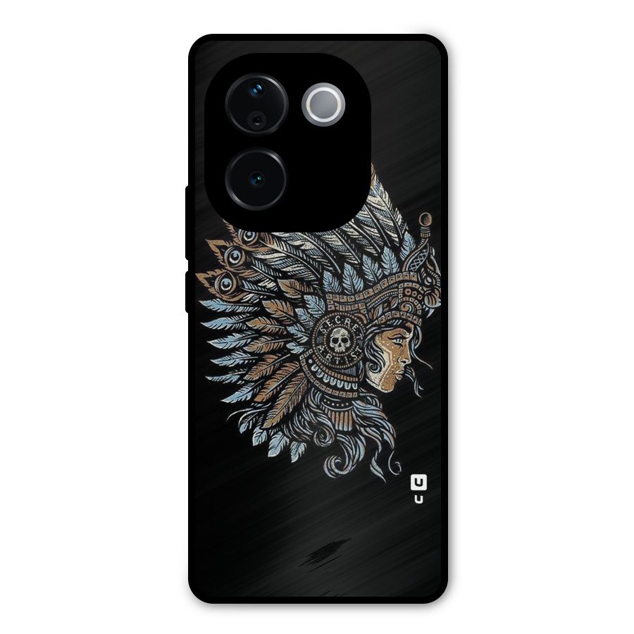 Tribal Design Metal Back Case for iQOO Z9s Pro