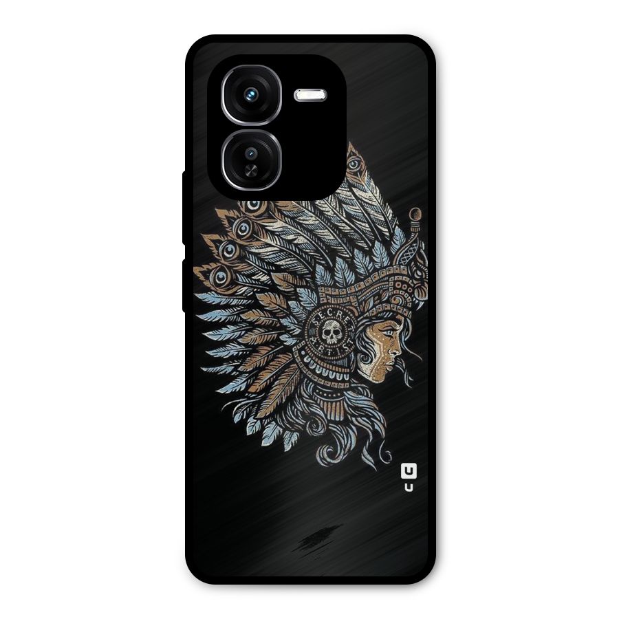 Tribal Design Metal Back Case for iQOO Z9x