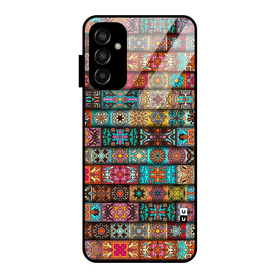 Tribal Seamless Pattern Vintage Decorative Glass Back Case for Galaxy F13