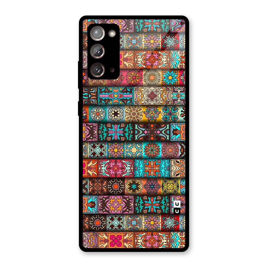 Tribal Seamless Pattern Vintage Decorative Glass Back Case for Galaxy Note 20