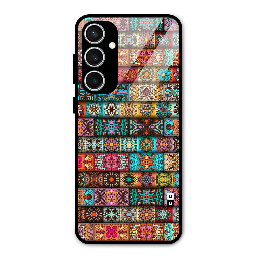 Tribal Seamless Pattern Vintage Decorative Glass Back Case for Galaxy S23 FE