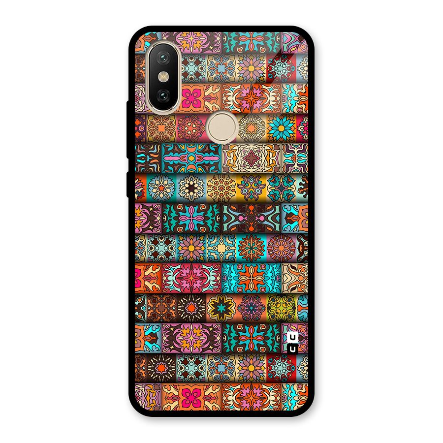 Tribal Seamless Pattern Vintage Decorative Glass Back Case for Redmi A2