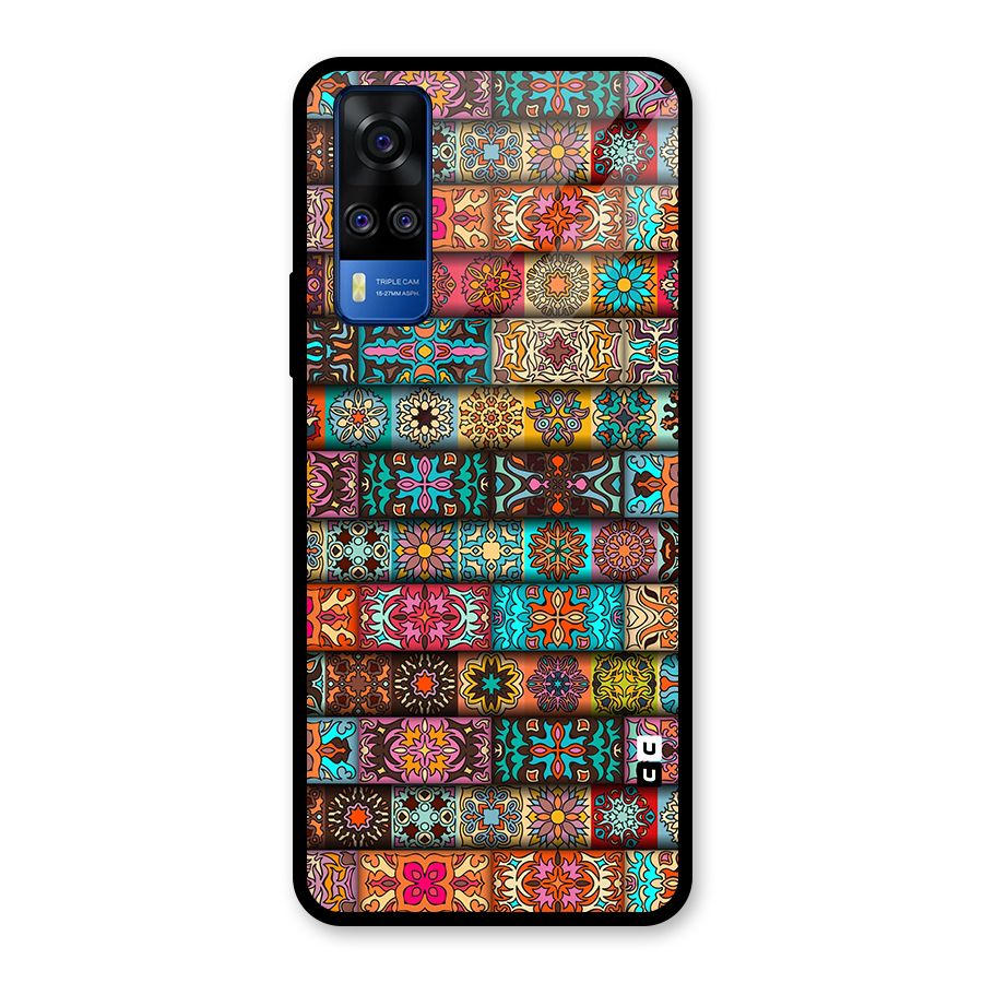 Tribal Seamless Pattern Vintage Decorative Glass Back Case for Vivo Y31